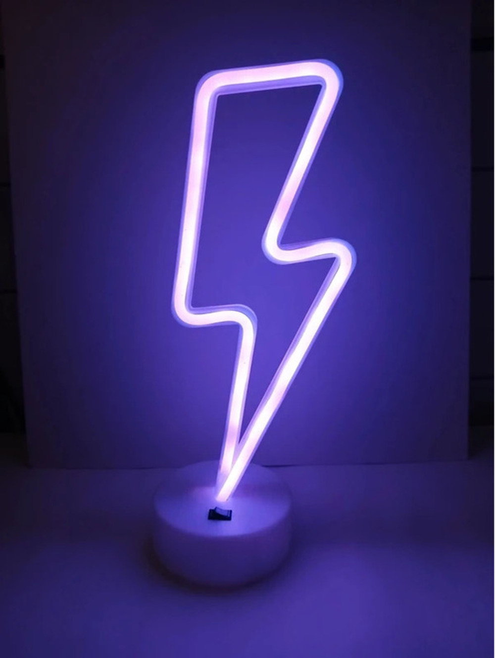 Purple lightning night light
